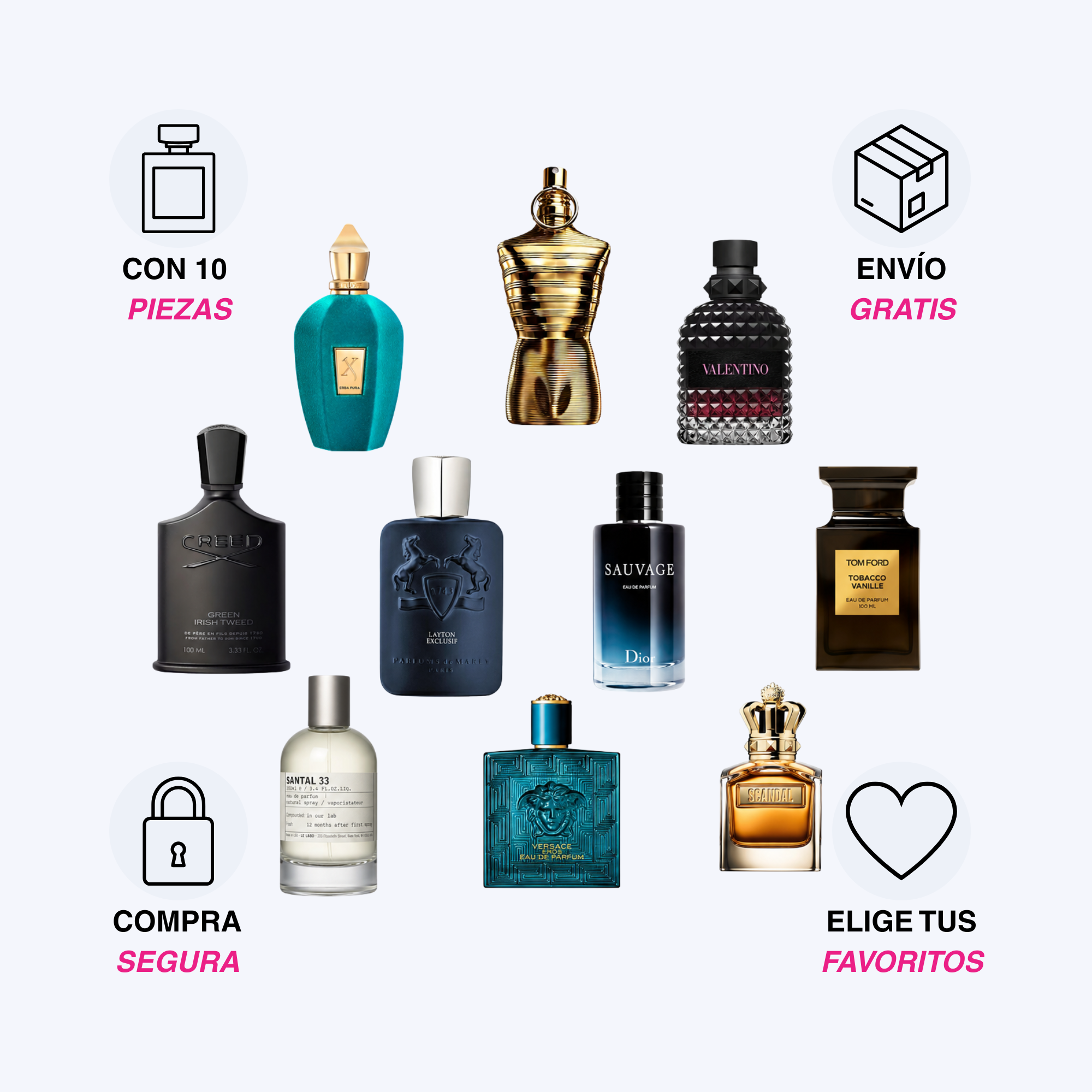 PACK DE 10 PERFUMES